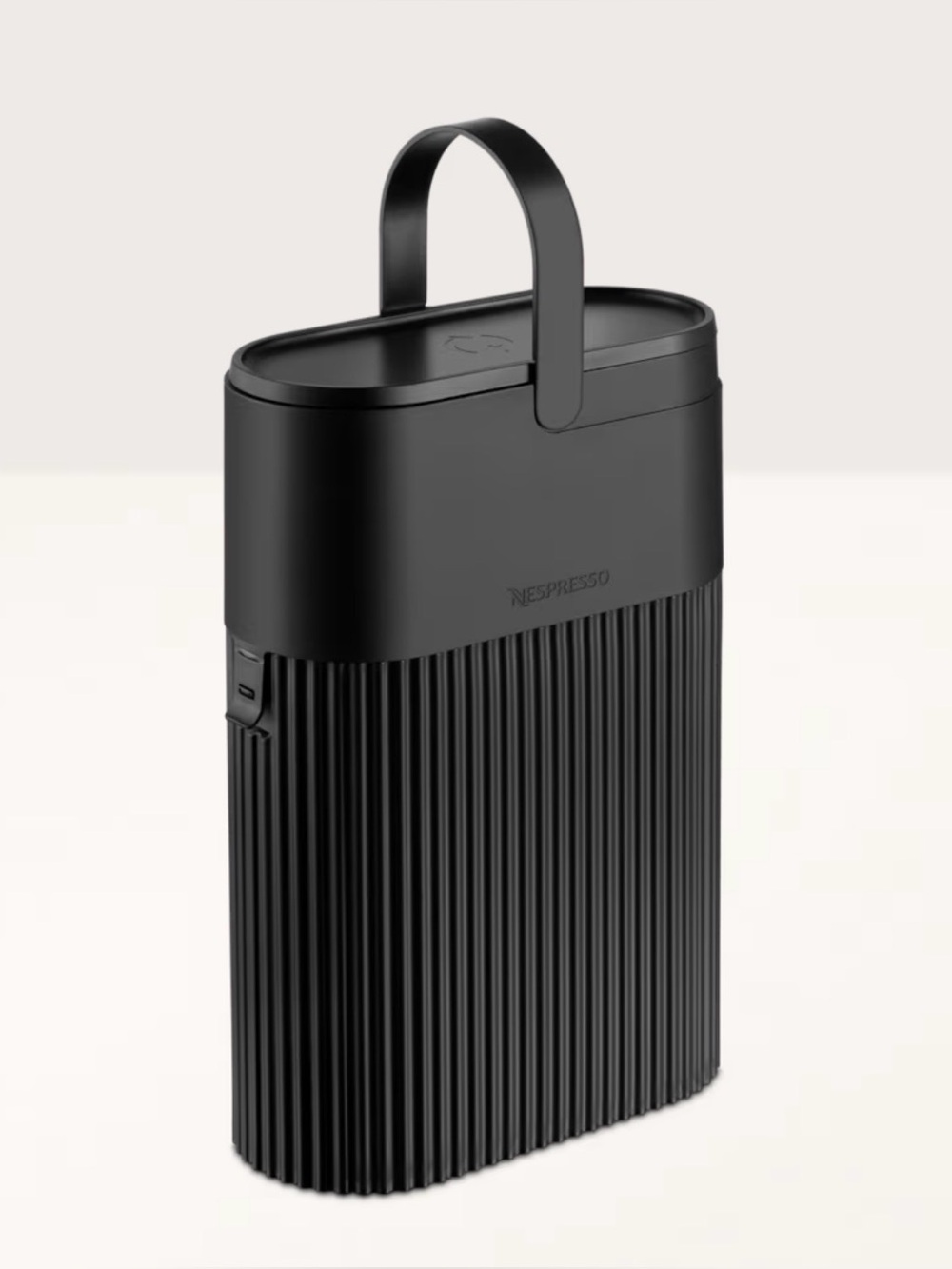 Nespresso capsules recycling bin with handle for up to 160 used capsules black